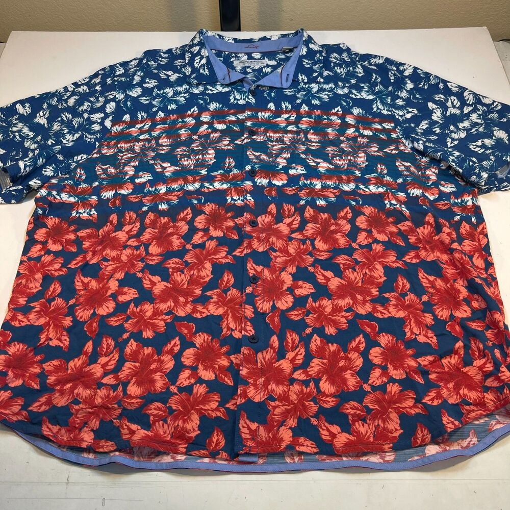 Tommy Bahama The Veracruz Cay Hawaiian Aloha Colorful Floral Shirt 3XLT Tall